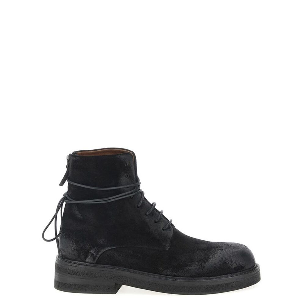 Marsell Black Cotton Chelsea Men's Boots